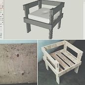 Mueble para exterior :D (Diseño-Materia Prima-Producto Final). Un progetto di Artigianato, Design e creazione di mobili e Scultura di Manuel Luces - 05.11.2017