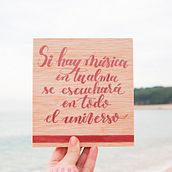 Lettering in wood. Arts, Crafts, and Lettering project by Alba Luis Riera - 11.05.2017