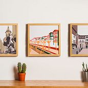 Ilustración digital — Hondarribia  . Design grafic, Ilustrație tradițională & Ilustrație vectorială de Iker Martinez Taus - 11.06.2017