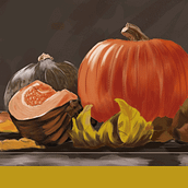 Estudio de color Calabazas. Traditional illustration project by Miguel Sánchez - 11.07.2017