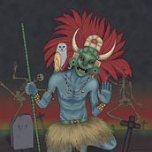 Kizin, dios del inframundo. Een project van Stripboek, Ontwerp van personages y Traditionele illustratie van Anabel Príncipe - 20.12.2016