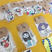 Stickers - Ilustración. Un proyecto de Diseño de personajes e Ilustración vectorial de Ela Noboa - 07.07.2015