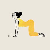 Yoga time. Traditional illustration project by Judit Canela - 11.10.2017