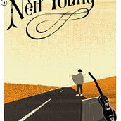 Mi Proyecto del curso: Cartelismo ilustrado. Neil Young toca hoy en mi pueblo.. Vector Illustration project by Aneta Tarmokas - 11.14.2017