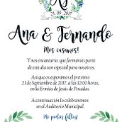 Invitación de boda. Un proyecto de Diseño gráfico de Patricia Vilches - 15.11.2017