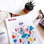 Ilustración portada revista Kireei. Un proyecto de Ilustración tradicional de Patricia Metola - 15.11.2017