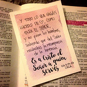 "Es a Cristo el Señor a quien servís". Lettering, and Painting project by Loreto Ortiz - 11.16.2017
