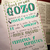 "Sumo gozo". Lettering project by Loreto Ortiz - 11.16.2017