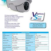 Ficha técnica Cámara AH150 - Vagalune Secur. Design, Information Design, and Graphic Design project by Víctor Manuel Puente Rodríguez - 11.17.2017
