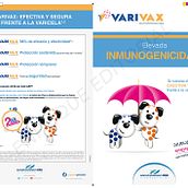 Artes finales Varivax folder, papel. Díptico con bolsillo y pegadura. Troquel, tintas planas & reserva en UVI. Tamaño: A4. Un progetto di Direzione artistica di Pablo Minuti - 21.06.2016