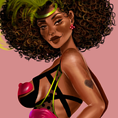 Burlesque Dancer. Een project van Ontwerp van personages, Grafisch ontwerp y Traditionele illustratie van CLAU CLAU - 22.11.2017
