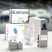 Stand Deltalab. Un projet de 3D, Architecture d'intérieur , et Design d'intérieur de Toni Ortin - 17.01.2017