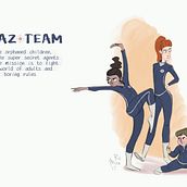 BAZ TEAM. Character Design project by Rocío Mira - 01.24.2017