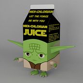 Milky Yoda. 3D project by ED Herrera - 11.26.2017