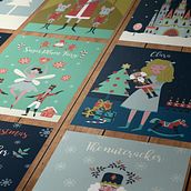 Feliz Navidad con El Cascanueces. Character Design, Graphic Design, Traditional illustration, and Vector Illustration project by Débora Baselga - 11.28.2017