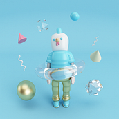 Mi project in Diseño de personajes en Cinema 4D: del boceto a la impresión 3D course. 3D project by Deyanira Guerrero - 11.15.2017