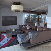 Interior Scene. Een project van 3D e Interactief ontwerp van Camilo Velosa - 24.10.2017