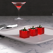 Molecular Strawberry Jelly. 3D project by Hugo Matilde - 07.19.2017