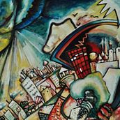 Inspiración Kandinsky ( óleo sobre tabla madera/cartón reciclado). Un progetto di Pittura di Gema Albiol Otero - 30.11.2017