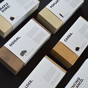 Muestras de madera. Design editorial projeto de Daniela García - 01.12.2017