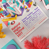 Natural Highs Festival. Un progetto di 3D, Br, ing, Br, identit, Graphic design e Illustrazione tradizionale di Serafim Mendes - 01.08.2017