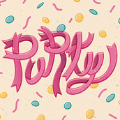 THE PARTY STARTS NOW! · Vector Lettering & illustration. Design, Graphic Design, Traditional illustration, Vector Illustration, and Lettering project by Mapy D.H. - 06.06.2017