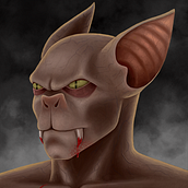 Vampiro. Character Design, and Traditional illustration project by Franco Villela - 09.04.2017