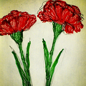 CLAVELES . Artes plásticas, Design, Ilustração tradicional, Pintura, e Retoque fotográfico projeto de Inma M B - 12.12.2017