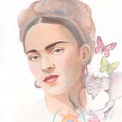 Mi Proyecto del curso: Retrato ilustrado en acuarela  . Traditional illustration, and Painting project by Dacil Velázquez - 12.13.2017