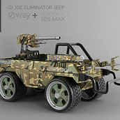 MODELADO ELIMINATOR JEEP/ 3D max /V-Ray. 3D, Animation, and Programming project by kristian Javier Auquilla - 12.16.2017