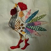 Mi gallito de prueba!!. Projekt z dziedziny Craft,  Sztuki piękne, Design, Projektowanie graficzne, Trad, c i jna ilustracja użytkownika Laura Khan - 16.12.2017