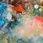 Jardin en el espacio. Mi Proyecto del curso: Técnicas modernas de Acuarela. Fine Arts project by MARA GONZALEZ - 12.16.2017