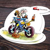 Ilustraciones para pegatinas de seguros para moto. Fine Arts, Design, Editorial Design, Graphic Design, Traditional illustration, and Vector Illustration project by Juan Angel Ortiz García - 12.27.2017