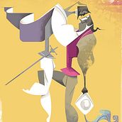 Julieta y Doña Inés se han ido de compras.. Character Design, and Traditional illustration project by Carlos Corredera - 12.27.2017