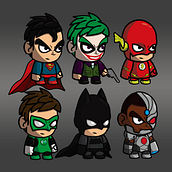 DC Comics characters for 2D videogames - Vector design . Animation, Character Animation, Comic, Design, Game Design, Character Design, Graphic Design, Vector Illustration, and Rigging project by Francisco Javier Rodríguez Martínez - 01.01.2018