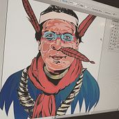Tribu Cofan - Ecuador, ilustración en AI.. Traditional illustration project by Fabian Leon Aroca - 09.26.2017