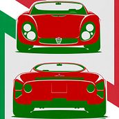 Poster Alfa Romeo. Un proyecto de Diseño de automoción e Ilustración tradicional de Alexandru Florentin Zaharia - 13.06.2015