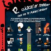 TERROR PÍXEL UNA INFOGRAFÍA DEL HORROR. Un progetto di Cinema, Cinema, video e TV, Design, Graphic design, Design interattivo, Infografica e Tipografia di Alvaro Redondo Sanchez - 02.01.2018