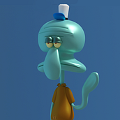 Squidward Tentacles. 3D project by Hector Carrasquilla - 01.05.2018