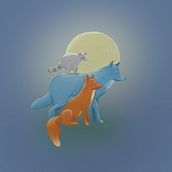 {Moon Jungle}. Traditional illustration, and Vector Illustration project by Susana Espitaleta Hoyos - 01.10.2018