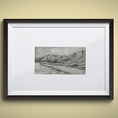 Grabado de un paisaje Islandés. Traditional illustration project by Elena Barroso Sanz - 02.22.2015