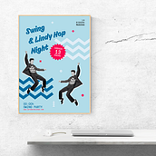 Cartel Lindy Hop 13 ENE. Editorial Design, and Graphic Design project by Haizea Dobaran Montes - 01.07.2018