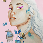Mi Proyecto del curso: Retrato ilustrado en acuarela. Un proyecto de Bellas Artes de Nora Jirafas - 13.01.2018