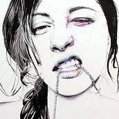 REBELD BLACK. Bolígrafo, tinta y acrílico. Fine Arts, Traditional illustration, and Painting project by Elena Struch - 01.07.2018