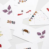 Carnaval 2018. Ilustração vetorial projeto de Raquel Peinado - 29.01.2018