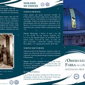 Tríptico para l'Observatori Fabra. Information Design, Editorial Design, and Graphic Design project by Marr - 03.01.2017