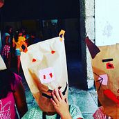 Taller "Máscaras" dictado en Amarante, Portugal.. Traditional illustration project by nella gatica - 02.01.2018