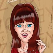 zooney deschanel caricature. Graphic Design, and Traditional illustration project by Jonathan Pinzon Bohorquez - 02.04.2018