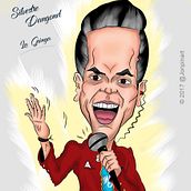 silvestre dangond caricature. Graphic Design, and Traditional illustration project by Jonathan Pinzon Bohorquez - 02.05.2018
