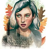 Central Park. Ilustração tradicional projeto de Diana Guasch - 05.02.2018